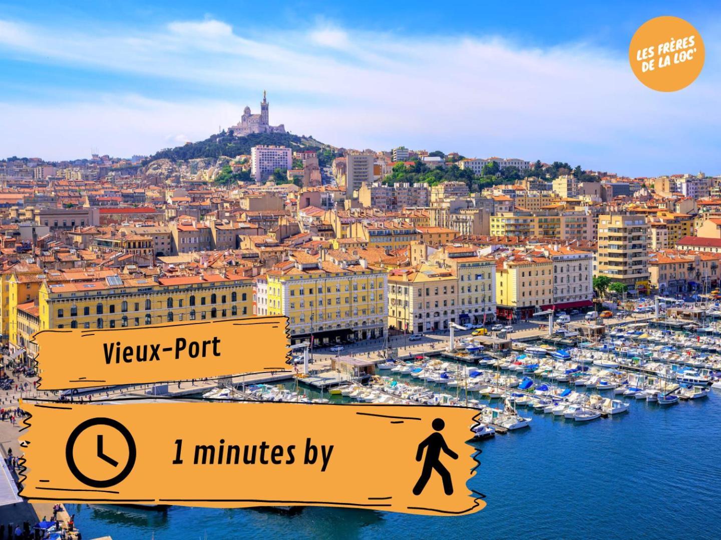 Les Princes Du Vieux Port - Central & Climatisation - Les Freres De La Loc' Marseille Bagian luar foto